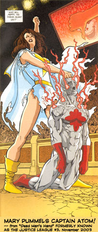 Mary Marvel pummels Captain Atom!!