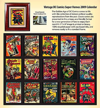 Vintage DC Comics Super Heroes 2009 Calendar - Back