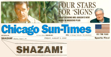 Chicago Sun-Times Predicts Banner Day for Cap! - Serendipitous Headline for Captain Marvel fans!