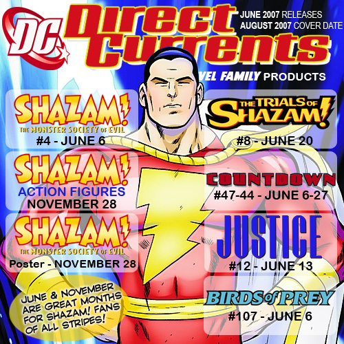 DC Marvel Family Solicitations for Product Shipping in June 2007