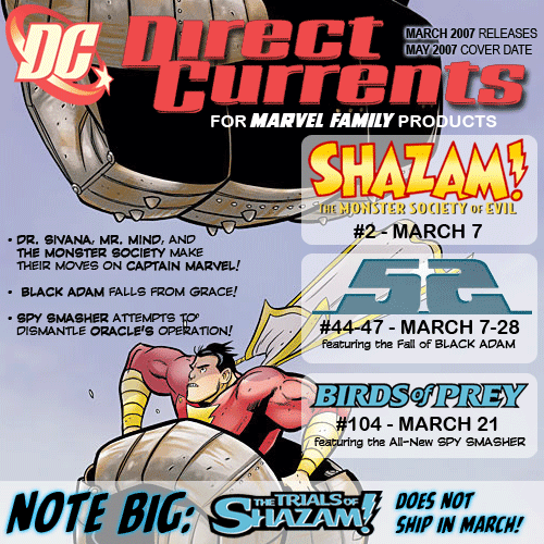 DC Marvel Family Solicitations for Product Shipping in March 2007