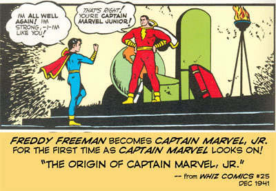 Freddy Freeman becomes Captain Marvel, Jr. for the first time!