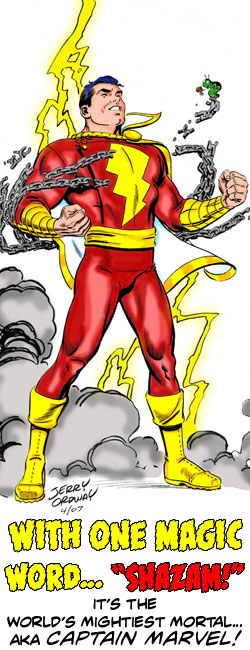 With One Magic Word... Shazam! It's The World's Mightiest Mortal AKA Captain Marvel!