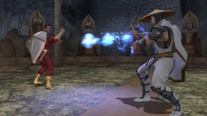 Captan Marvel faces off against Raiden