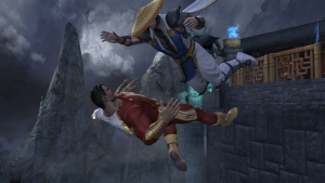 Captan Marvel faces off against Raiden